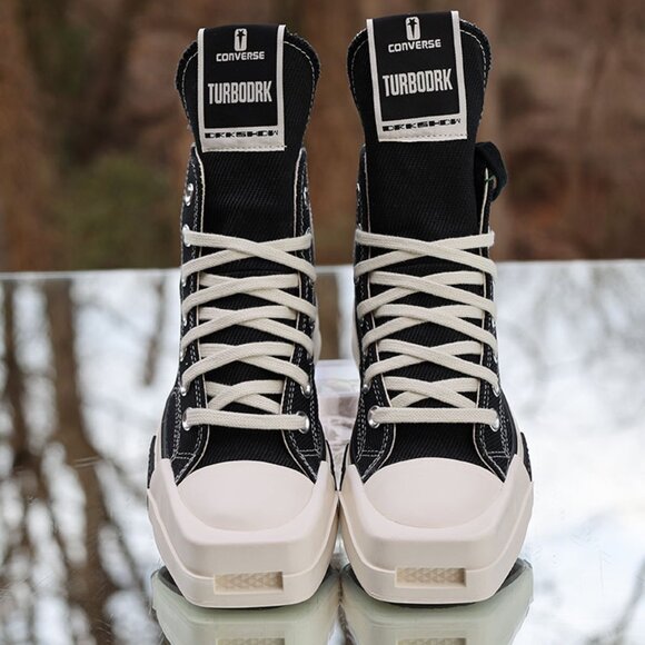 Converse Rick Owens x TURBODRK Chuck 70 Hi Black Canvas - Picture 9 of 14